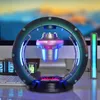 New Magnetic suspension wireless Bluetooth speaker Science fiction spacecraft RGB light touch control Desktop speaker Subwoofer