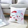 漫画クリスマスピローケースメリークリスマスの装飾かわいい雪だるまソファークッションホームピローカバーLLA10293