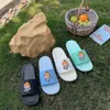 Sapatos de verão desenhos animados mulheres chinelos Cute home deslizamento no banheiro chuveiro flip flops feminino casual praia sandálias QQ788 210625