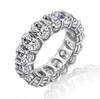 Styles 8 Bague de mariage en argent sterling 925 Bagues de fiançailles en diamant pour femmes Hommes Bijoux