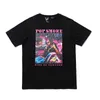 Street High Pop Smoke x York Limited Back Water Drop T-shirt met grote v-print en korte mouwen