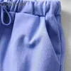 Летние сплошные 100% хлопковые шорты Drawstring Свободные карманы Высокая талия Повседневная уличная пружина 210604