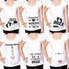 Ładowanie dla niemowląt 2022 Drukowane Koszulka Ciąży Topy Maternity Krótki Rękaw T-Shirt Ciążowy Trójnik Koszula Nowa Mama Odzież 20220305 H1