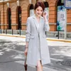 Temperament High Quality Women's Jacket Skirt Two-Pite Suit Winter Elegant Long Plaid Ladies Slim-Fit Kvinna 210527