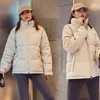 -20 Grad Frauen Winter PU Leder Parkas Mantel Solide Verdicken Super Warm Winddicht Wasserdichte jacken schnee mantel für weibliche 211215