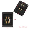 Computer Speakers Terminal Cup Connector 266 Parts Express Binding Posts Gold Banana Jacks Recessed Bi-Amp Speaker Box Black