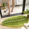 バナナの葉の浴槽のマット超ソフト吸収性カーペット滑り止めの床のドアの玄関の装飾的なキッチン211130