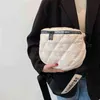 O ombro de couro crossbody bolsa acolchoado luxo feminino cinto s pacote de peito semicircle sela cintura casual senhora fanny 211214