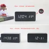 USB充電ポートBlack508oの米国在庫LED木製デジタル目覚まし時計