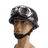 Casques de moto Masque de casque de miroir chromé militaire allemand avec hachoir de cross-country