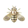 High-End Rhinestone Animal Animal Bee Broche Feminino Acessórios Simples Freshwater Pearl Hornet Brooch Colar Customization