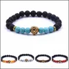 Beaded, Strands Bracelets Jewelrynatural Stone Bracelet Men And Women Essential Oil Diffuser Yoga Fashion Wrist Jewelry Drop Delivery 2021 U