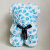 Dekoratif Çiçekler Çelenk Gül Teddy Bears Çiçek Ayı DIY Noel Sevgililer Günü Hediye Kutusu Mevcut Düğün Anneler