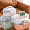 Bärbar första hjälpen kit Förvaringslåda 3 Tiers Plast Högkapacitet Familjer Emergency Kit Box Arrangör med Handtag Medicine Bröst 211112