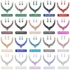 Necklace Earrings Women Choker Dangle Collier Femme Neck Chain Link Fashion Party Jewelry Set Bijoux Mujer Collares Wedding Gift H1022