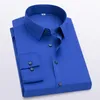 17 Artı Boyutu Yeni Oxford Kumaş 100% Pamuk Hareketi Rahat Slim Fit Düğme Yaka Iş Erkekler Casual Gömlek TM005 210316 Tops
