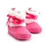Bebê recém-nascido Bowknot Bowknot Botas de Neve Berço Soft SHIES TDDLER Malha Faux Fleece Boots G1023