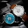 Sinobi 2021 New Creative Hollow Design Orologi da uomo in pelle luminosa Impermeabile Sport Orologio automatico al quarzo Relogio Masculino Q0524