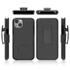Kickstand Holster Armor Braided Phone Cases With Belt Clip For iPhone 13 Pro Max 12 Mini 11 XR Samsung S20 S21 Ultra Note 20 A52 A72 5G LG Stylo 7 One Plus