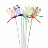 50 sztuk / partia 8 cm Sztuczne Dragonfly Ogrodowa Dekoracja Outdoor 3D Symulacja Dragonfly Stakes Yard Roślin Dekoruj Wystrój Wgląd Wly Bh4695