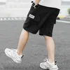 Boys Shorts Casual Solid Colors Elastic Waist Baby Boy Pants Summer Calf Length Kids Trousers Soft Children Clothes 210723