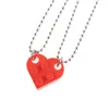 Brick Building Block Necklaces Party Favor Gift Creative Pendant Friendship Heart Matching Charms for Couples Friendship