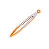 Kitchen Tongs with Nylon Tips Mini Bakeware Stainless Steel Cooking Tongs for BBQ Salad Grilling Frying Heavy Duty Non-Stick