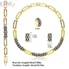 Örhängen Halsband Kvinnor Mode Dubai Smycken Sats Luxury Bridal Nigerian Bröllop African Beads Set Costume Design Armband för