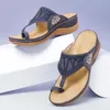 Vrouwen sandalen casual flip-flops zomerschoenen vrouw wiggen sandaal platform bloemen sandalias mujer open teen correctie sandalen