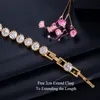 Cwwzircons Classic Round Crown Fashing Cubic Zirconis Tennis Braclet Bangle Rose Gold Color Женщины Мода Ювелирные Изделия Подарок CB035