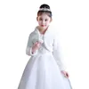 2021 casacos de bebé sem vestido crianças faux pele quente casaco curto para festa de casamento meninas formais bolero toddler menina outwear