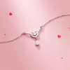TrustDavis réel 925 en argent sterling romantique coeur goutte d'eau éblouissante CZ pendentif collier pour les femmes de mariage bijoux fins DB061 Q0531