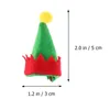 Decorações de Natal 6pcs Mini Caps de elfo Design Lollipop Hats Decors fofos suprimentos de embalagem de doces não tecidos para lojas de casa