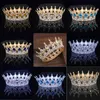 Bruiloft koningin koning bruids tiara's en kronen voor vrouwen kristal haar ornamenten bruid hoofddeksel pagenat hoofd sieraden accessoires J0121