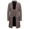 Men039S Trench Coats Men kläder 2022 Jacka Högkvalitativ ulltjockad kappa Waistcoats gråjackor Masculinity EU Storlek XXL Wil6378105