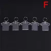 Ny 5PCs rektangel Transparent blank akrylinsats Foto bildram KeyRing Keychain DIY Split Ring Nyckelring present G1019