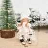 Dekoracje choinki Śliczne anioła lalki dziewczyna narciarnia drewniana navidad rok ozdoby świąteczne prezent dla dzieci y201020
