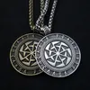 Naszyjniki wisiorek Viking Kolovrat Slawsic Metal Necklace Wheel Rune Pogan Talizman Biżuteria