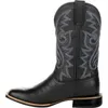 Boots de cowboy Brun brun faux cuir chaussures d'hiver rétro Men de rétro Boots Boots Broidered Western Unisexe Big Size 48 Botas 2106865946