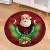 Motif De Noël Tapis Rond Chaise D'ordinateur Salon Chambre Panier Suspendu Décoration De Sol Pour Enfants Tapis Maison Tapis De Bain 211217