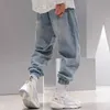 Jeans hommes nouveau Style coréen Jeans hommes mode décontracté ample et grande taille Hip Hop cheville pantalon à bandes X0621