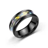 Black Stainless Steel shell ring band finger enamel rings for women men fashion jewelry will and sandy