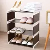 3 Multilleurs Souins à chaussures Organisateur Stand multifonctionnels Solid Silves Modern 4 couches Chaussures Chaussures Chambre Rangement Y200527