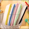 Leveranser Office School Business Industrial20PCS/Lot 20.5*8.5cm DIY White Canvas Blank Plain Plazipper Pencil Pen Påsar Stationer.