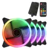 Lindo Zone 4PCS / комплект 12 см красочные RGB болельщики мечты охлаждающий вентилятор компьютер чехол CPU кулер рабочего стола шасси бесшумный радиатор