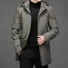 Chegada de Inverno Homens Quentes Casaco de Alta Qualidade Casaco Casual Engrossado Com Capuz Parka Masculino Homens Casaco de Inverno Tamanho M-4XL 211124