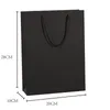 Shopping Package Bags Business Affairs Paper Bag Black Card With Handle Festival Birthday High Quality Factory Direct