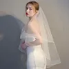 Bridal Veils Fancy Ly Designed White Organza One Layer Bride Wedding Accessory 2023