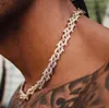 Topgrillz Iced Out Crown of Thorns Cuban Chain Halsband Gold Finish Fashion Hip Hop Smycken Cubic Zircon X0509