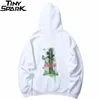 Hip Hop Hoodies Sweatshirt Streetwear Schmetterling Easeful Kaktus Männer Harajuku Pullover Hoodie Winter Fleece Baumwolle Sweatshirt 201201